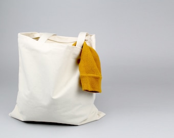 The Standard Tote // Natural UNWAXED Canvas Tote Bag