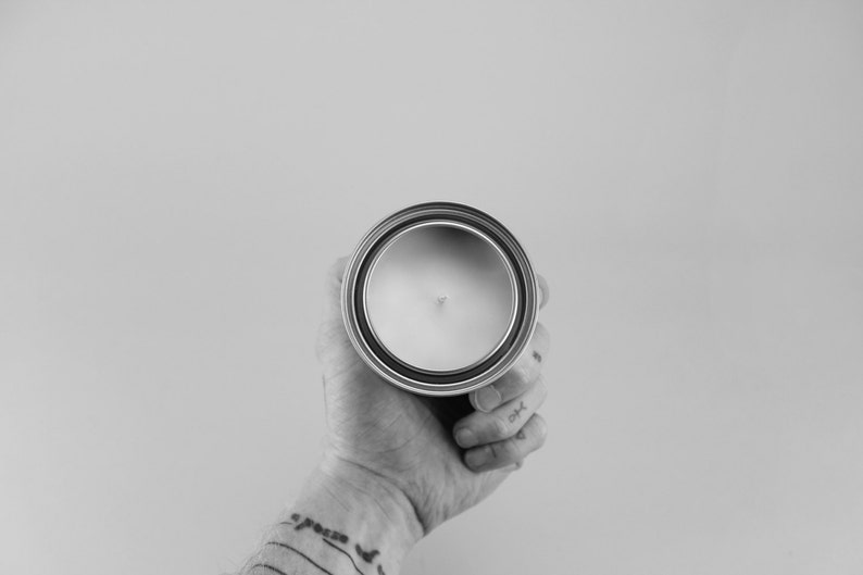 02 // Grapefruit Half Pint 8oz Scented Soy Candle in Paint Can image 5