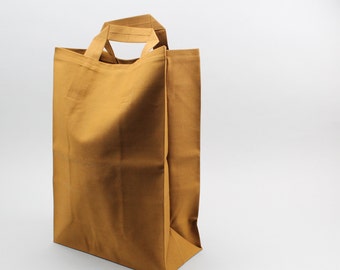 The Market Bag // Caramel Brown UNWAXED Reusable Canvas Shopping Bag, eco-friendly and stylish