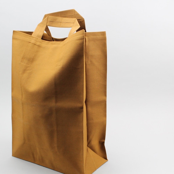 The Market Bag // Caramel Brown UNWAXED Reusable Canvas Shopping Bag, eco-friendly and stylish