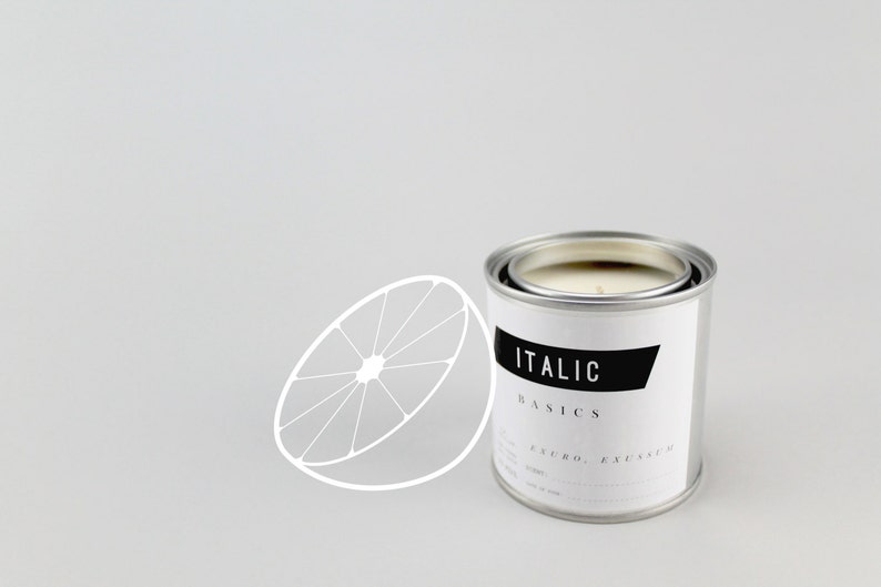 02 // Grapefruit Half Pint 8oz Scented Soy Candle in Paint Can image 1