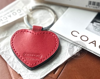 NIB Vintage Coach Leather Heart Key Fob in Cherry Red Style No. 7262 - Etsy
