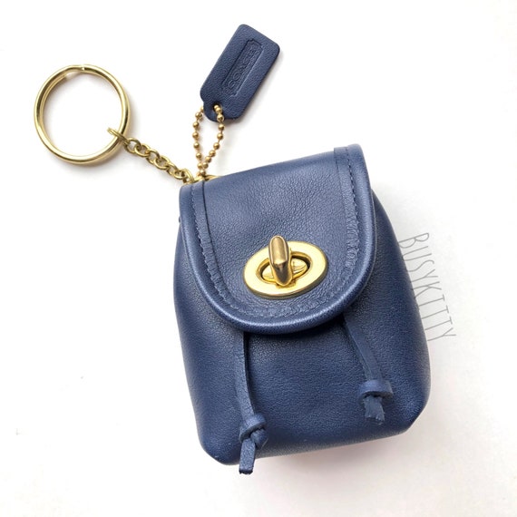 Rare New with Tags Vintage Coach Blue Leather Dayp