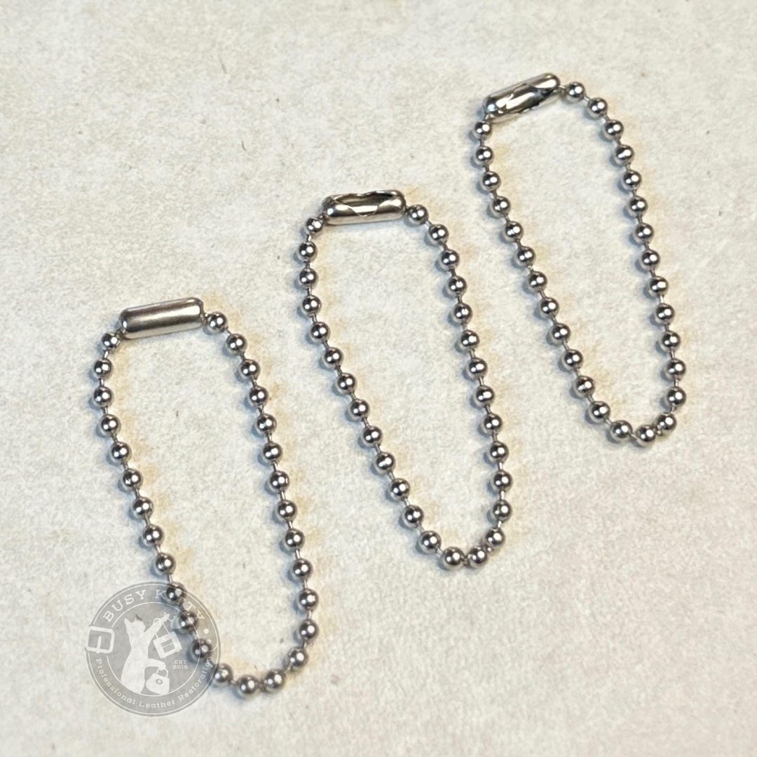 Set of (3) Three Replacement Nickel Ball-chains for Coach Hangtags - Etsy