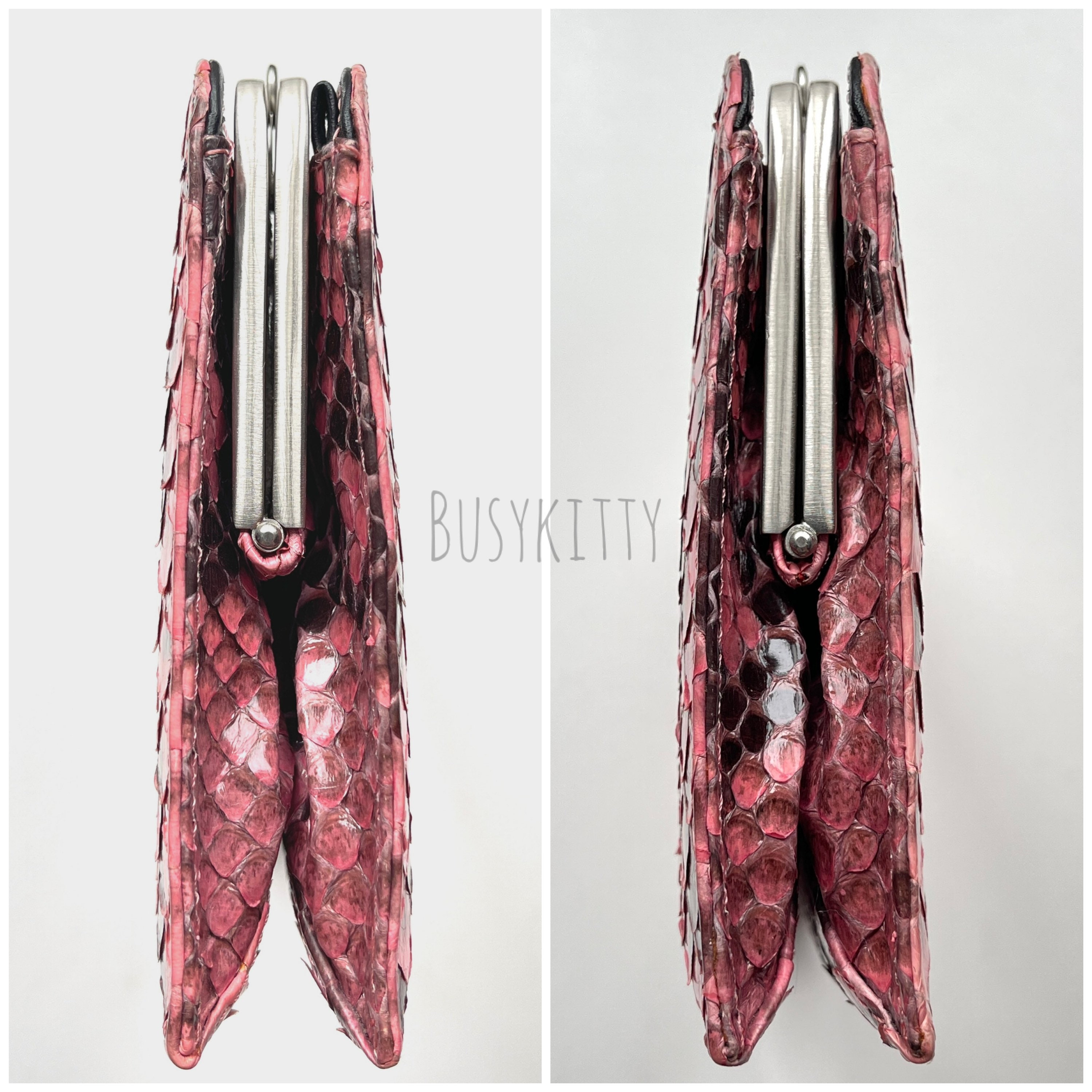 Very Rare NWOT Vintage Coach Fuchsia Snakeskin Python Clutch