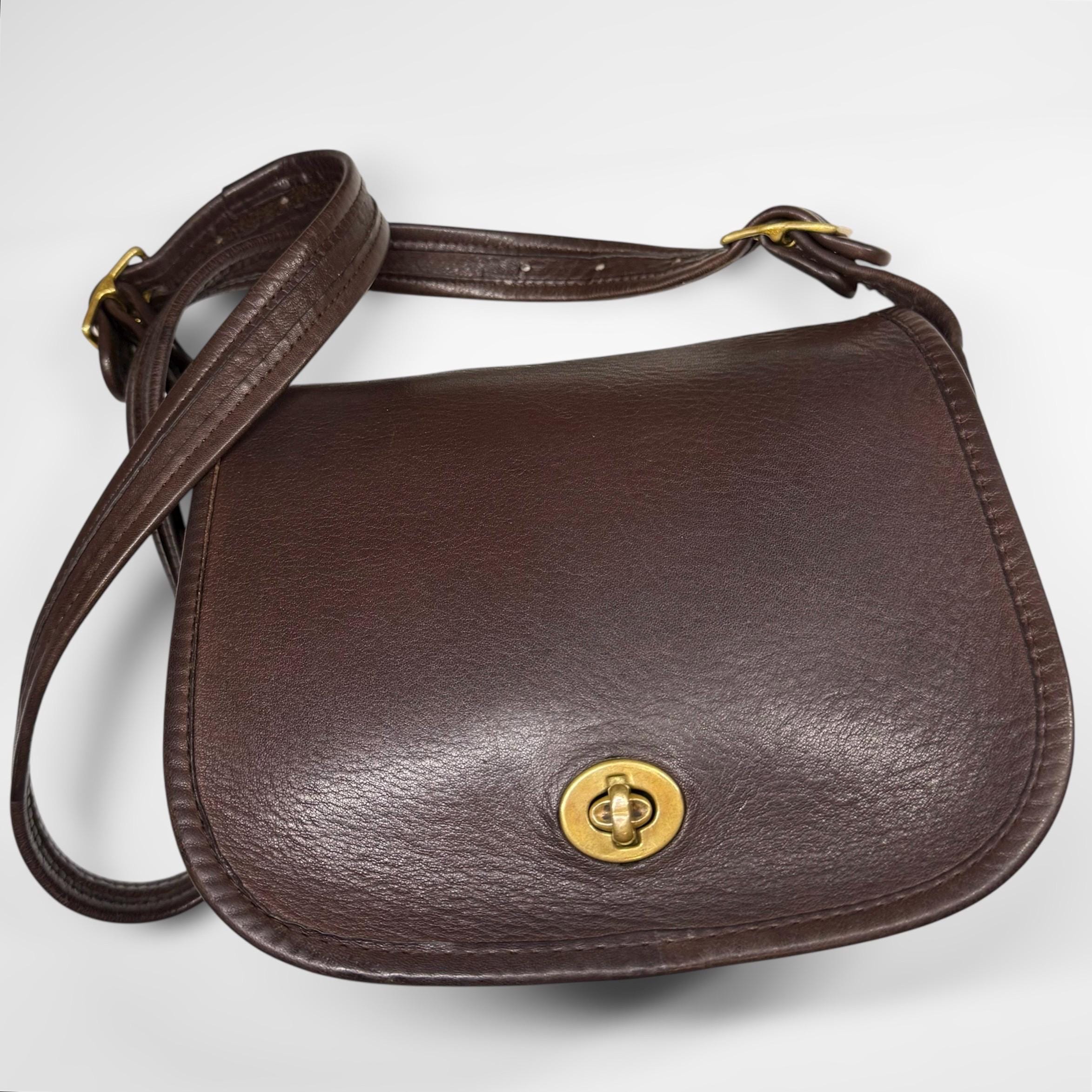 Vintage Coach Small Shoulder Bag in Mocha - Style No. 9530 New
