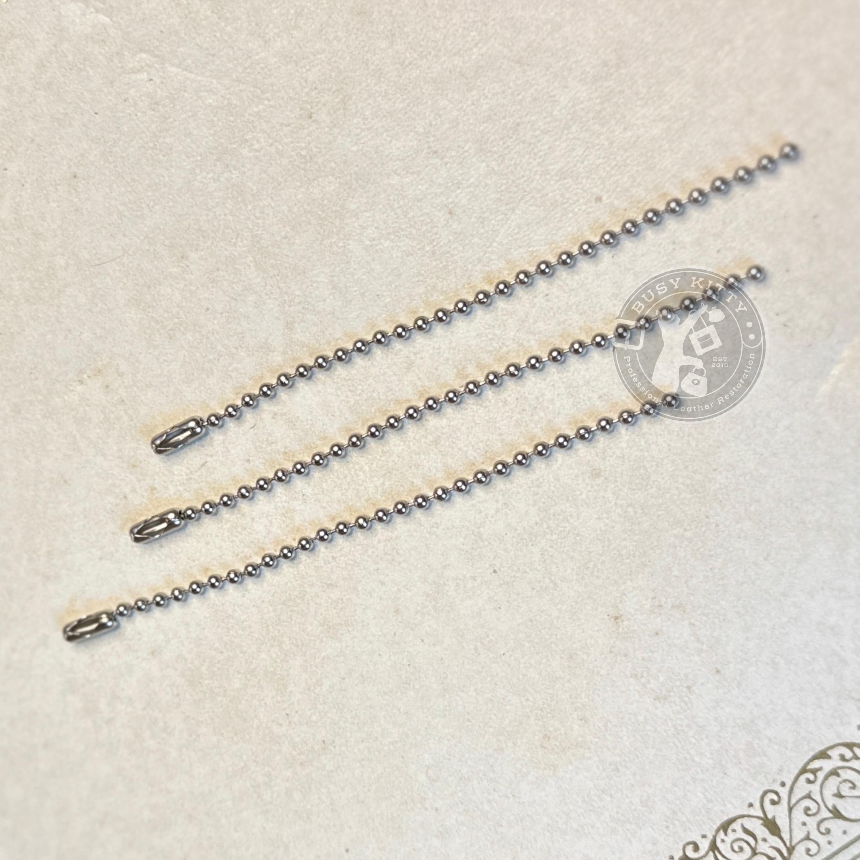 Set of (3) Three Replacement Nickel Ball-chains for Coach Hangtags - Etsy