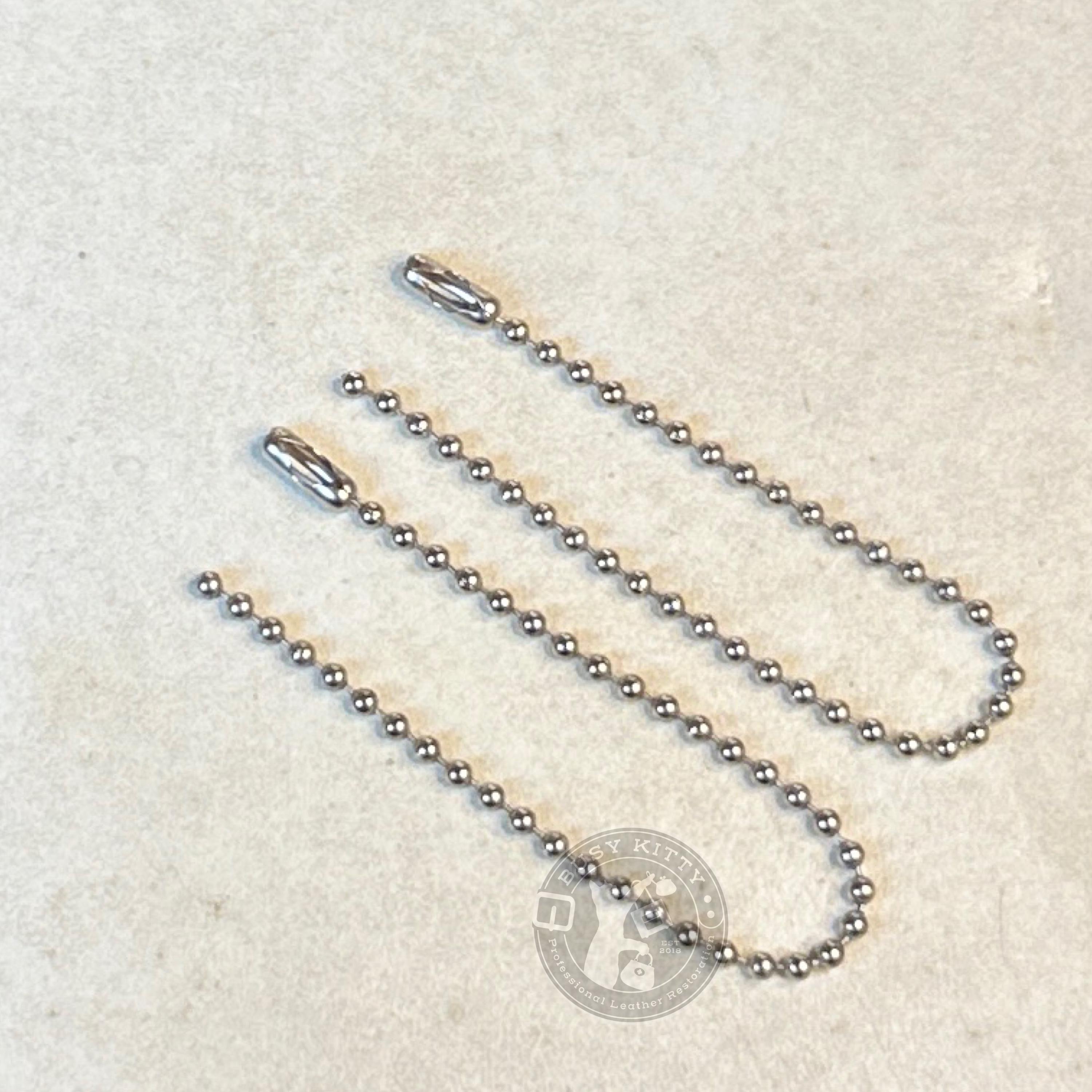 Set of (2) Two Replacement Nickel Long Style Ball-chains for Most Ergo ...