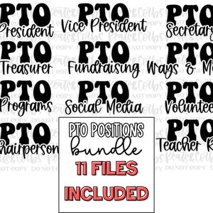 PTO President Treasurer Positions Shirt School Spirit Fundraising Volunteer | RETRO Cameo Cricut SVG Digital Download