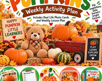 Pumpkin Toddler Curriculum: Photo Cards, Full Week of Activities, Centers, Sensory Bin