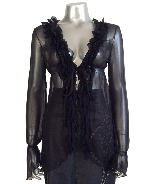 Ruffle Sheer Motivi Blouse