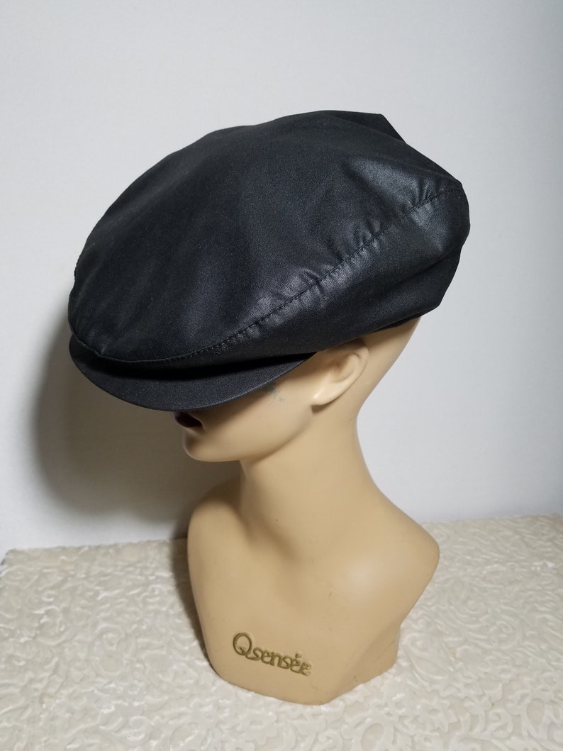 Vintage Ascot Black Adult Hat Newsboy Unisex Cap Cabbie Etsy