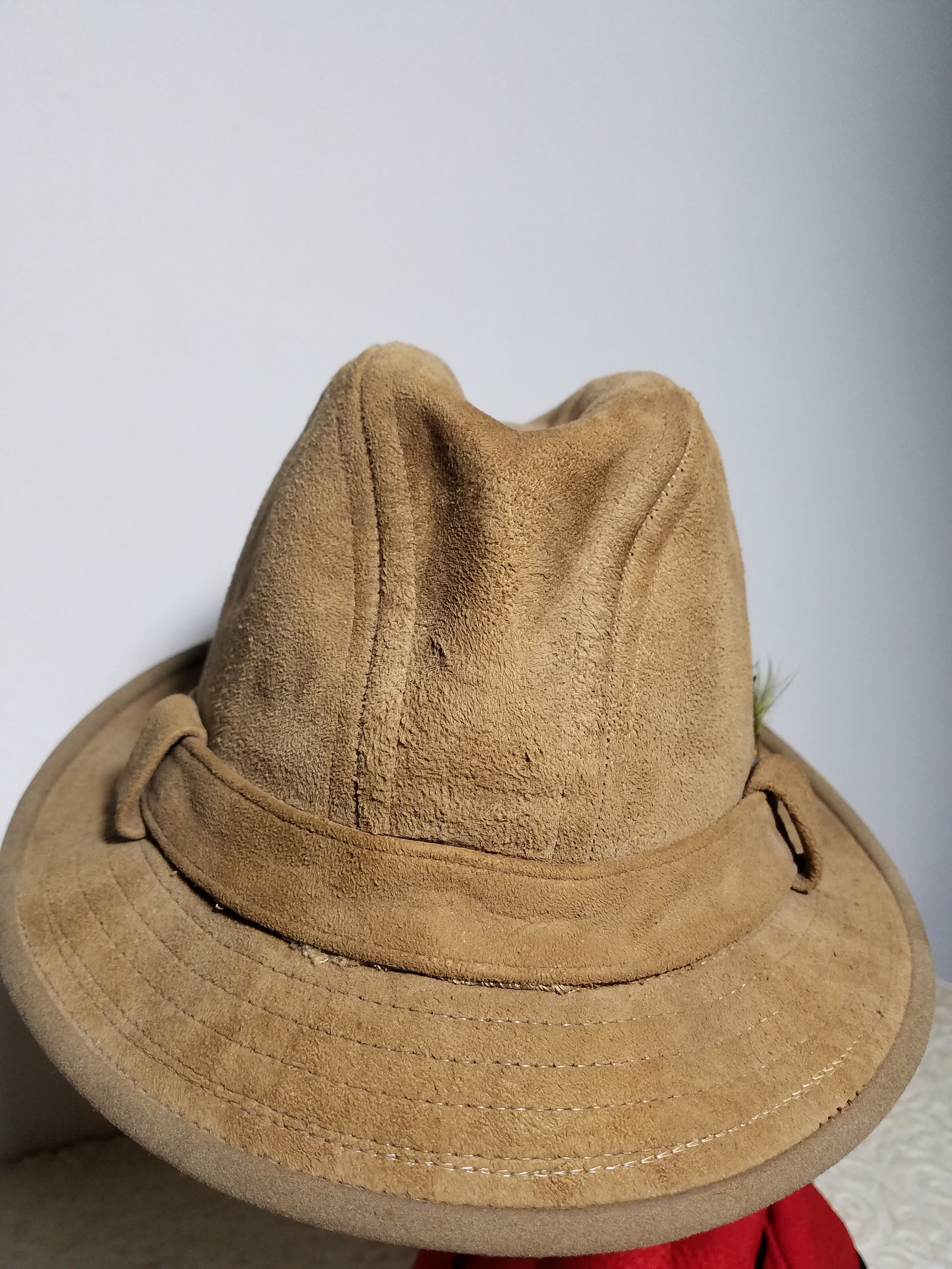 Vintage Suede Trilby Hat Beige Fedora Size 6 8 Unisex - Etsy