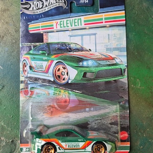 Hot Wheels 7-Eleven Toyota Supra, Retailer Exclusive, 1/64 scale Diecast Toy Car