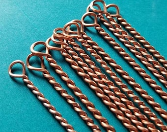 12 (twelve) Electroculture Copper Rods Copper Garden Stakes Electro, 5/32" x 10" 99.9% Pure