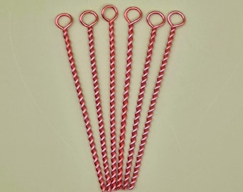 6 (six) Electroculture Copper Rods Copper Garden Stakes Electro, 5/32" x 5" 99.9% Pure