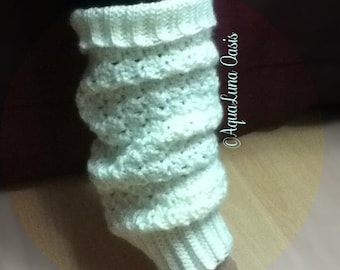 PDF PATTERN for Crochet Leg Warmers. Instant Download pdf.  "Roses On Clouds" Collection for women, teens, girls.