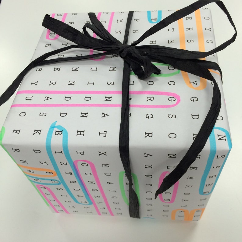 Word Search Wrapping Paper 4 Pack  All Occasions image 6