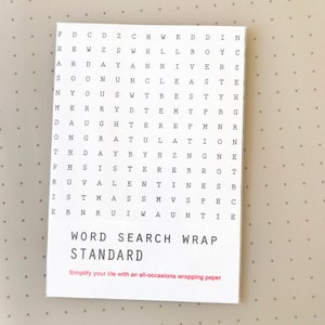 Word Search Wrapping Paper 4 Pack All Occasions - Etsy