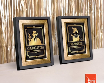 Great Gatsby Restroom Sign | Gangsters and Flappers Signs | Art Deco Party Decor | 1920s Speakeasy Printable | Instant Download  -- RR G1