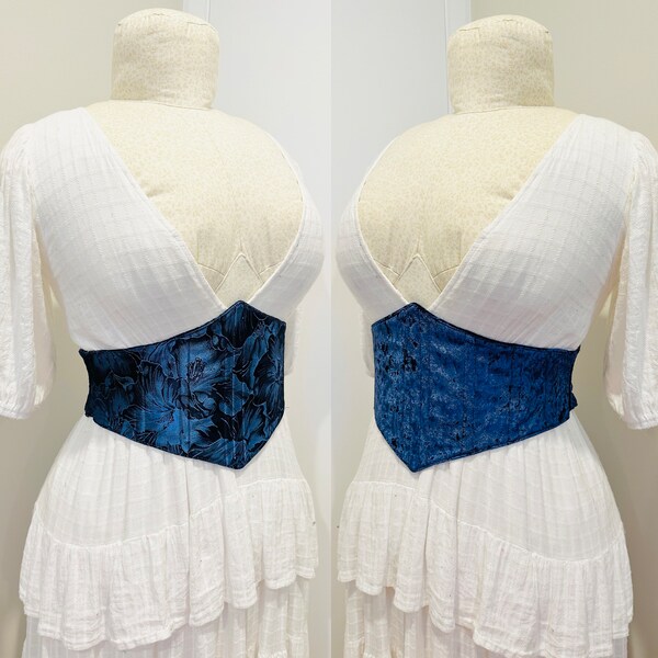 Wench Underbust Corset in Blackberry Jam Velvet - The Wrenfaire Collection