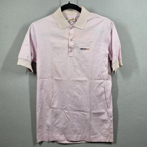 Ellesse, Vintage Ellesse Polo Shirt Womens 12 Pink Made in Italy Smirne Tennis NOS Preppy