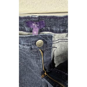 Vintage NYDJ Jeans Womens 10 Denim Straight Leg Dark Wash Y2K Made in USA image 6