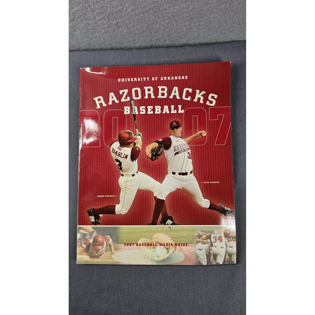 Razorback Baseball Reseating Vintage Arkansas Razorbacks Baseball Media Guide 2007 Program Red NCAA ...