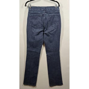 Vintage NYDJ Jeans Womens 10 Denim Straight Leg Dark Wash Y2K Made in USA image 2