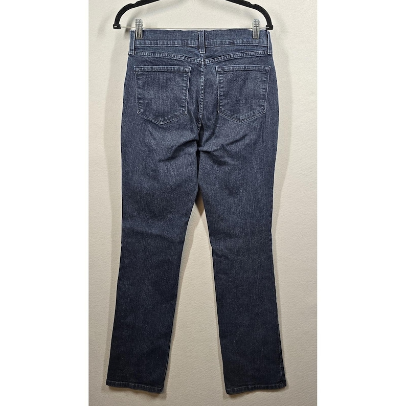 Vintage NYDJ Jeans Womens 10 Denim Straight Leg Dark Wash Y2K Made in USA image 2