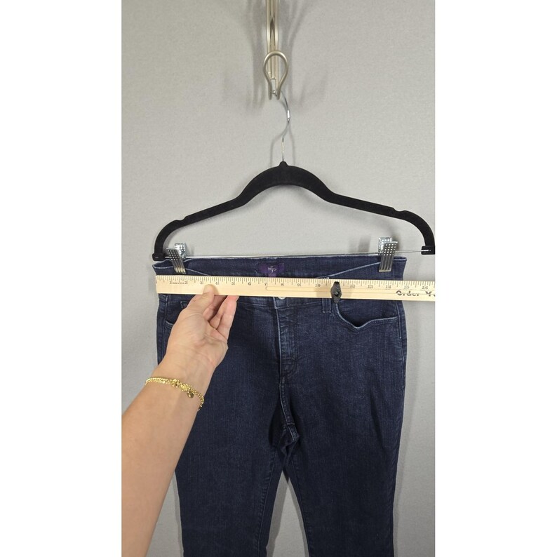 Vintage NYDJ Jeans Womens 10 Denim Straight Leg Dark Wash Y2K Made in USA image 3