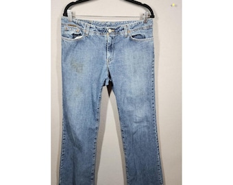 Vintage Lucky Brand Dungarees Jeans Womens 14/32 Light Wash Straight USA Y2K
