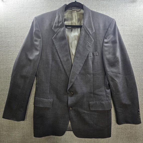Christian Dior Monsieur, Vintage Christian Dior Monsieur Blazer Mens 42L Gray Wool Sport Coat USA Union