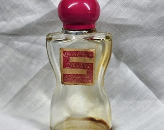 Vintage Schiaparelli Shocking Perfume Bottle Figural Torso 2 oz Eau de Cologne