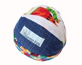 Recycled denim Hungry Caterpillar Ball filled with eco corn fibre