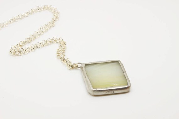 Yellow Square Necklace