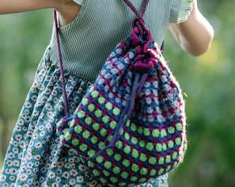 PDF Crochet granny square backpack