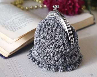 Crochet coin purse, 8.5 cm