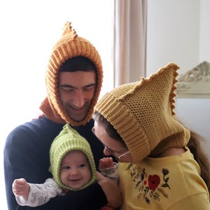 Personalized dragon hat, designed by gull808, baby hat, family look, dinosaur, dragon hat adult, fancy dress, halloween, Christmas, homemade