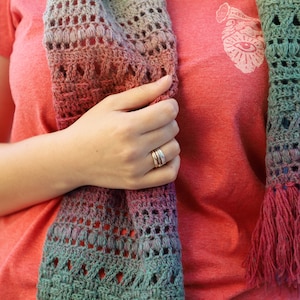 Tania Scarf Crochet Pattern: Easy Boho Diagram (PDF Download)