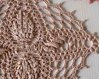 PDF crochet pattern of oval doily Madeline designed by Olga Shalaeva gull808, crocheting tutorial, vintage decor, shabby, boho, last minute