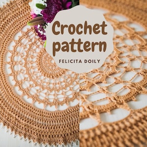 Felicita doily crochet pattern, PDF Digital download