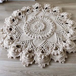 Vintage style crochet carpet, 90 cm image 10