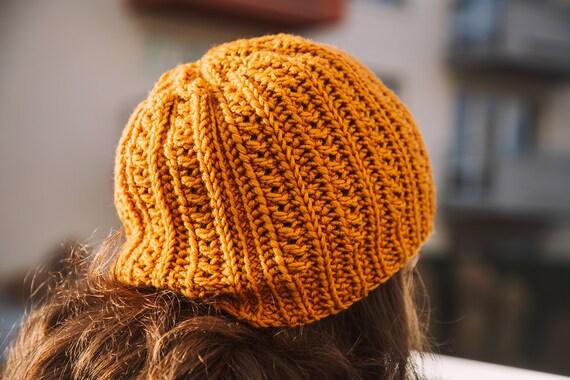 Yellow Crochet Beanie - Etsy