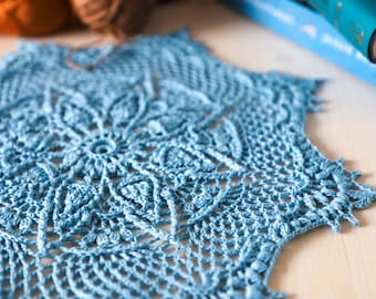 PDF London crochet doily designed by Olga Shalaeva gull808 crochet.grl, texture doily, quick and easy project, crochet diagram, chart, schem