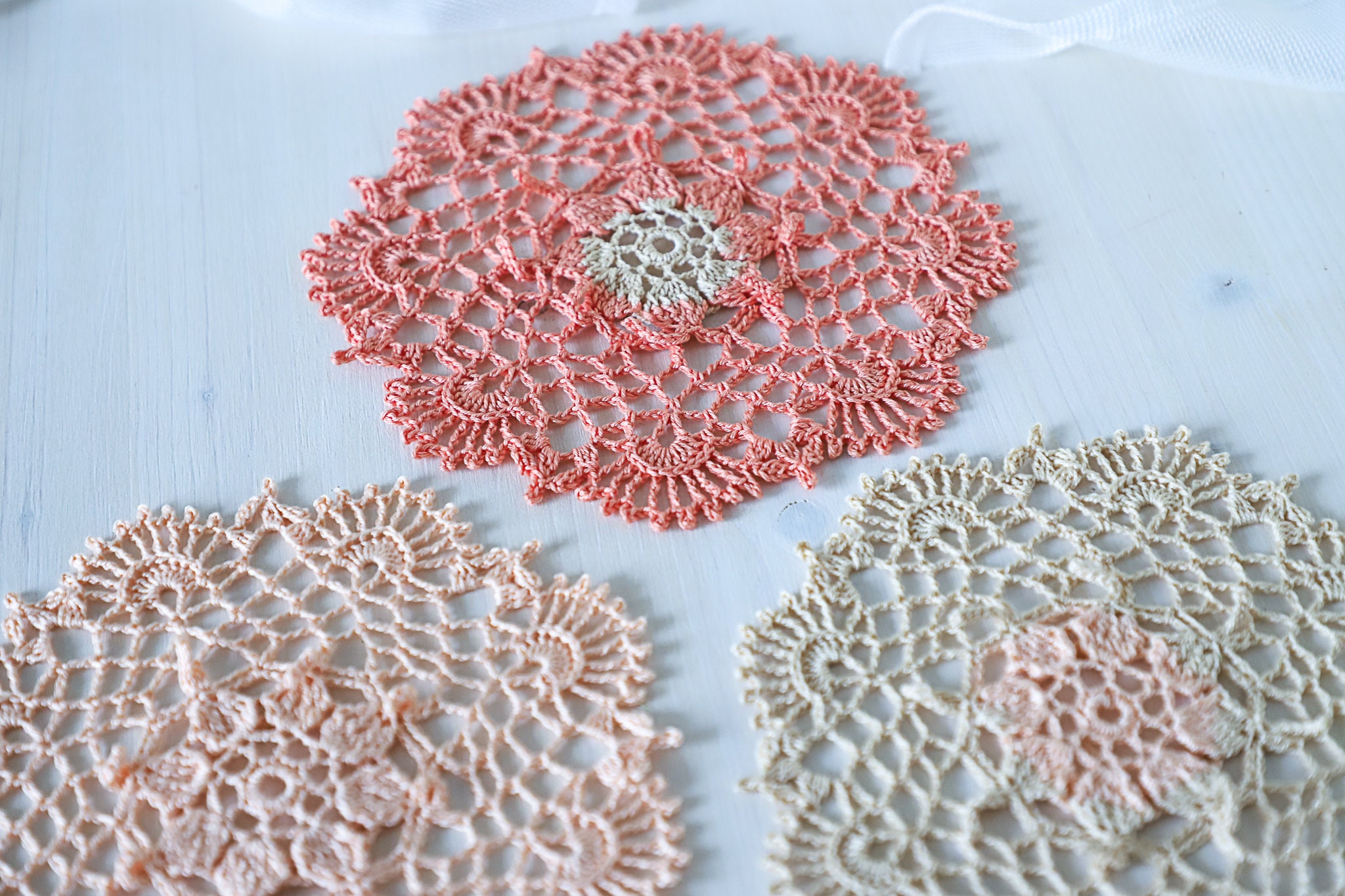 Pumpkin Spice Latte Crochet Doily Pattern by Olga Shalaeva (PDF