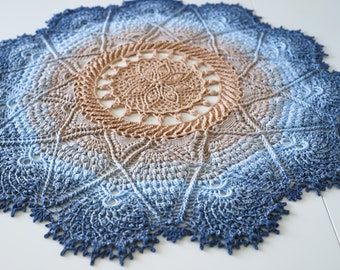 Felicia Doily Crochet Pattern: Textured Tablecloth DIY (PDF)