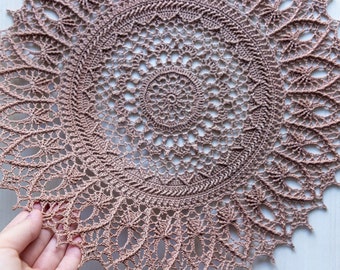 Textured crochet doily, 40 cm, Andrea doily, designed by Patricia Kristoffersen, vintage decor, lace doily, doily for sale, texture doily