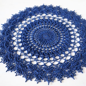 Agnes crochet doily designed by Zoya Matushenko, 36 cm, crochet decor, texture doily, 3d crochet, shabby, vintage, Christmas, gift, for her image 1