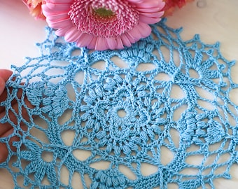 Monterey crochet doily designed by Olga Shalaeva gull808 18 cm textured doilies decor small gift for her Mother day shabby chic hygge retro